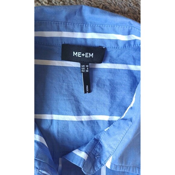 ME+EM 2 Piece Set Long Sleeve Size 6 Blue White Stripe New - Picture 8 of 10
